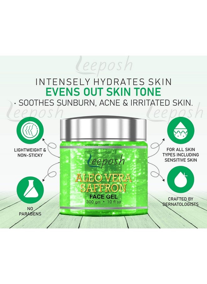 Leeposh Aloe Vera Gel Hydrating Facial Gel Pure Aloe Vera Gel 300 Ml