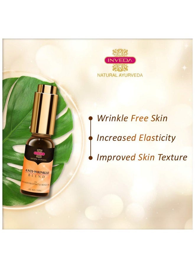 Anti-Wrinkle Blend To Reduce Fine Lines & Skin Aging, Made With Sweet Almond Oil, Orange Peel Oil And Santal Core Extracts To Improve Skin Elasticity For Even Tone Skin, 10Ml