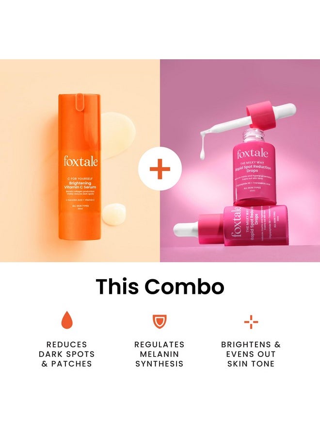 Depigmentation Booster | Rapid Spot Reduction Drops 30 Ml + Vitamin C Face Serum 30 Ml