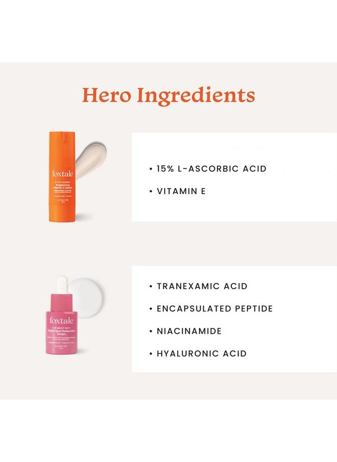 Depigmentation Booster | Rapid Spot Reduction Drops 30 Ml + Vitamin C Face Serum 30 Ml