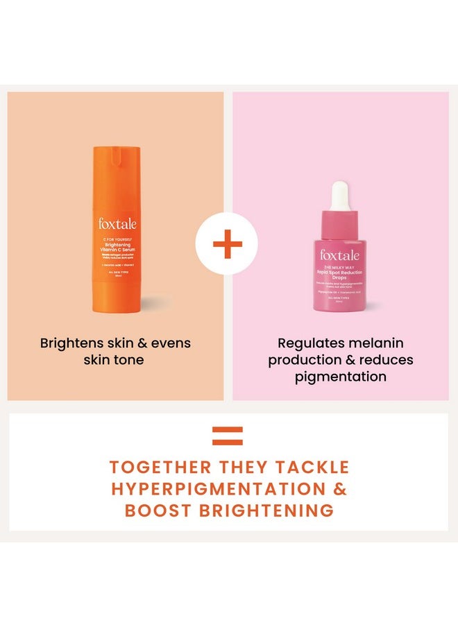 Depigmentation Booster | Rapid Spot Reduction Drops 30 Ml + Vitamin C Face Serum 30 Ml