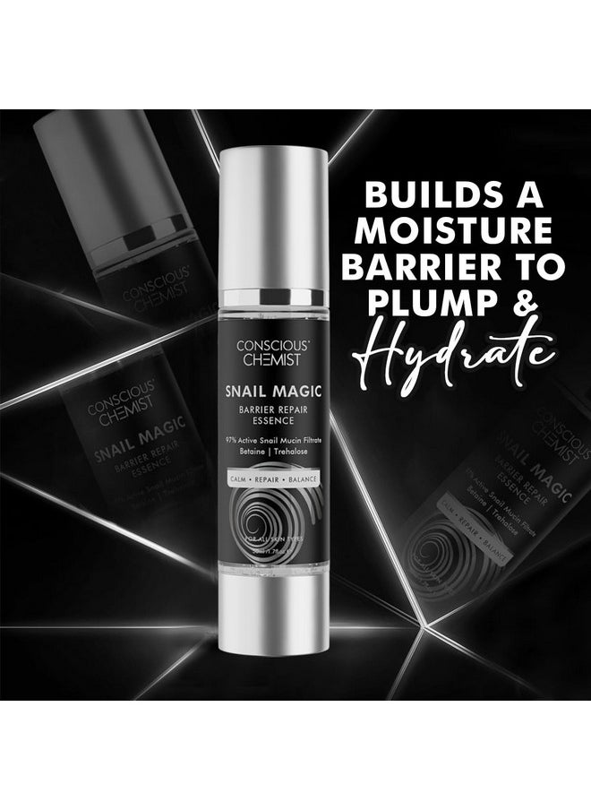 Snail Mucin Serum | 50Ml | Barrier Repair Essence For Face, 97% Active Snail Mucin Filtrate, Betaine & Trehalose, For Dryness, Damaged Skin, Face Serum For Men & Women - Snail Magic