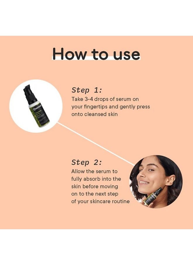 Quench Zit Fix Korean Serum With Chia Seeds Omega 3 | Face Serum For Acne & Oil Control | Unclogs Pores, Fights Pimples & Reduces Blemishes | Made In Korea (30Ml)