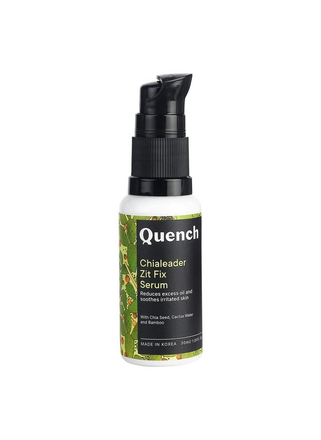 Quench Zit Fix Korean Serum With Chia Seeds Omega 3 | Face Serum For Acne & Oil Control | Unclogs Pores, Fights Pimples & Reduces Blemishes | Made In Korea (30Ml)