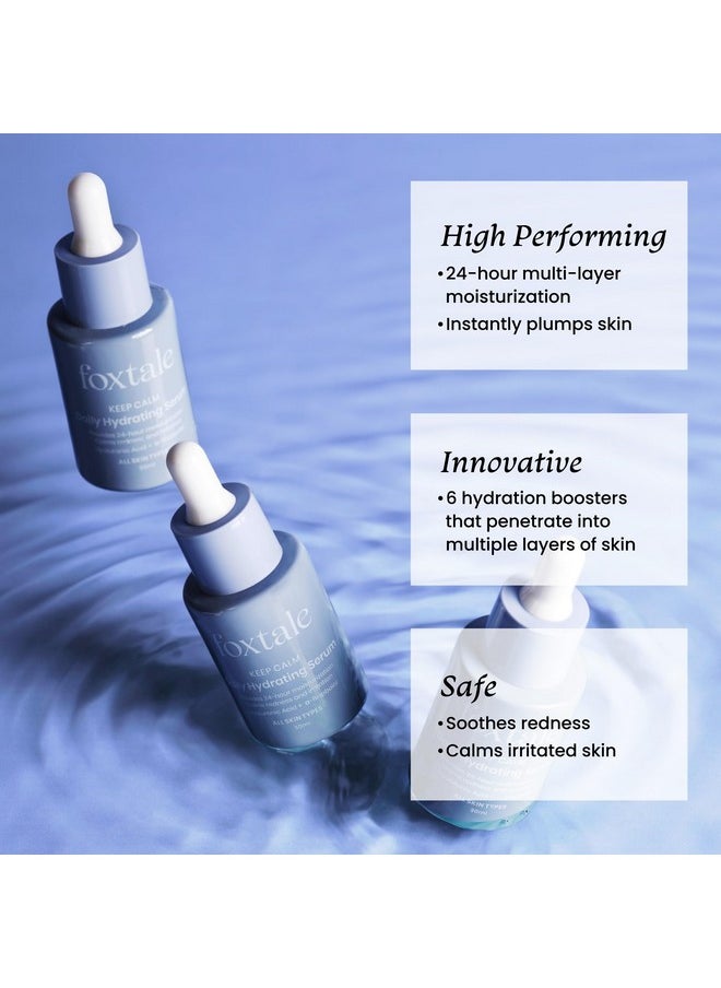 Hyaluronic Acid Serum For Plump,Glowing Skin With Vitamin B5,Betaine|Intense 24-Hour Hydration,Brightening|Reduction In Fine Lines&Inflammation|For Dry,Sensitive Skin|Men&Women - 30 Ml