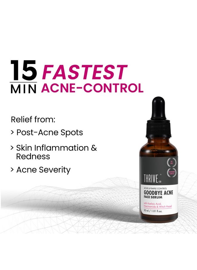 Goodbye Acne™ Face Serum For Pimples | Reduces Acne-Causing Bacteria & Sebum Production | Oil-Free Anti-Acne Serum With Diacnemide| Men & Women, 30Ml