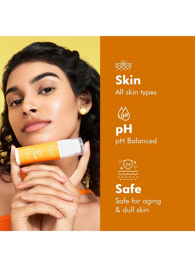 10% Vitamin C Serum | 30Ml | Serum For Glowing Skin, Vitamin C Serum For Oily Skin, Anti Aging Serum With Ferulic Acid, Dark Circles & Fine Lines, Serum For Men & Women - Vivid C