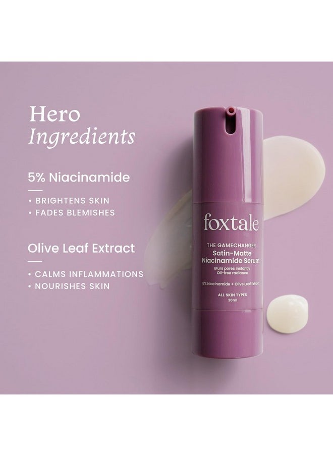 5% Niacinamide Face Serum | Fades Blemishes & Acne Marks | Reduce Dark Spots | Controls Oil And Brightens Skin | Lightweight & Non-Sticky | All Skin Types | Men & Women - 30Ml