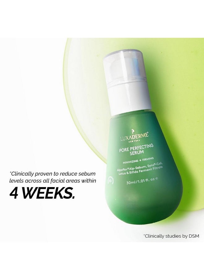 Pore Perfecting Face Serum - Minimizes Pores, Controls Oil & Sebum, Firms Skin | 96% Natural Ingredients With Lotus Water, Alpaflor® Alp-Sebum, Syn®-Coll, Galactomyces | Korean Skincare - 30Ml