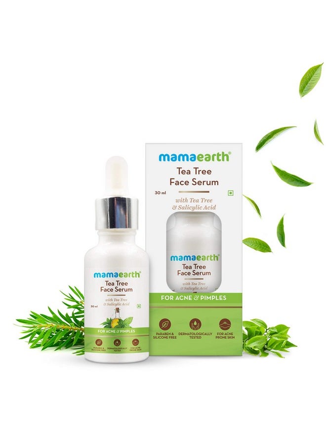 Tea Tree Face Serum For Acne Prone Skin With Tea Tree & Salicylic Acid For Acne & Pimples, 30Ml