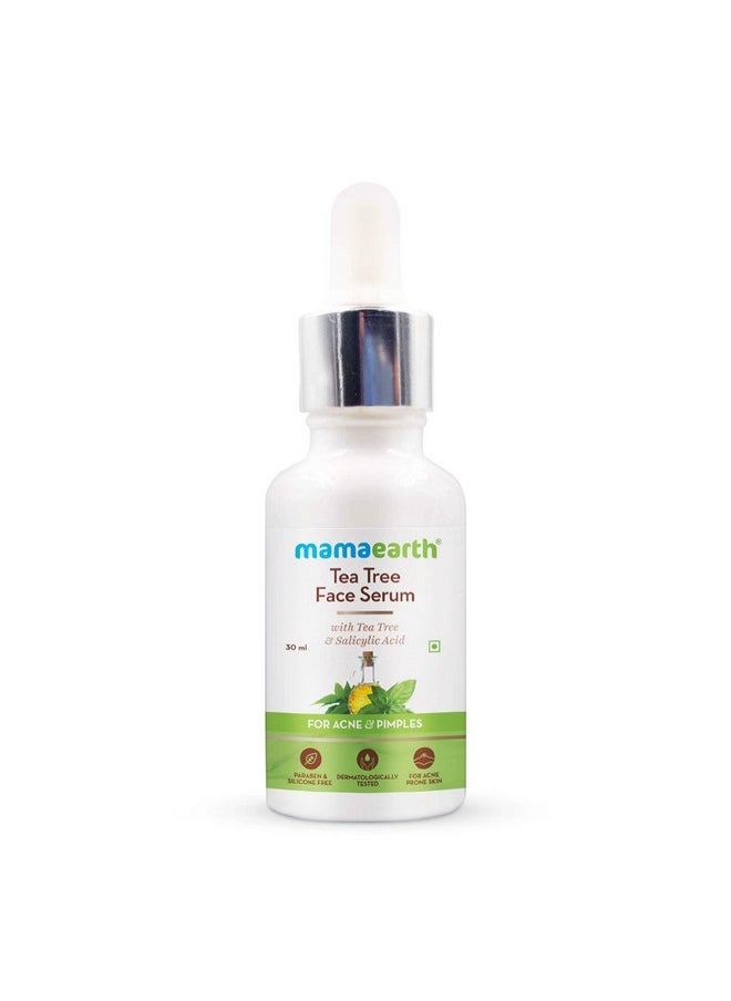 Tea Tree Face Serum For Acne Prone Skin With Tea Tree & Salicylic Acid For Acne & Pimples, 30Ml