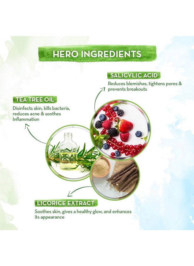 Tea Tree Face Serum For Acne Prone Skin With Tea Tree & Salicylic Acid For Acne & Pimples, 30Ml