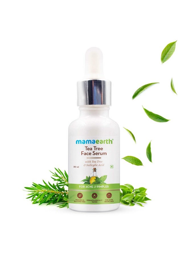 Tea Tree Face Serum For Acne Prone Skin With Tea Tree & Salicylic Acid For Acne & Pimples, 30Ml