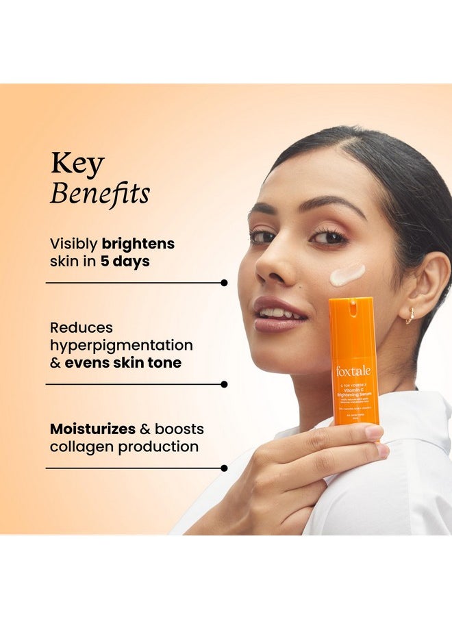 15% Vitamin C Face Serum For Glowing Skin | Purest Vitamin C (L-Ascorbic Acid) With Vitamin E | Moisturizing Serum For Sensitive Skin | All Skin Types | Face Serum For Men & Women | 30 Ml
