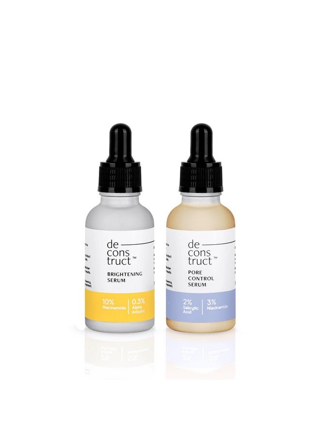 Oil Control Combo | 10% Niacinamide & 0.3% Alpha Arbutin And 2% Salicylic Acid & 3% Niacinamide | For All Skin Types | 30Ml Each | Pack Of 2
