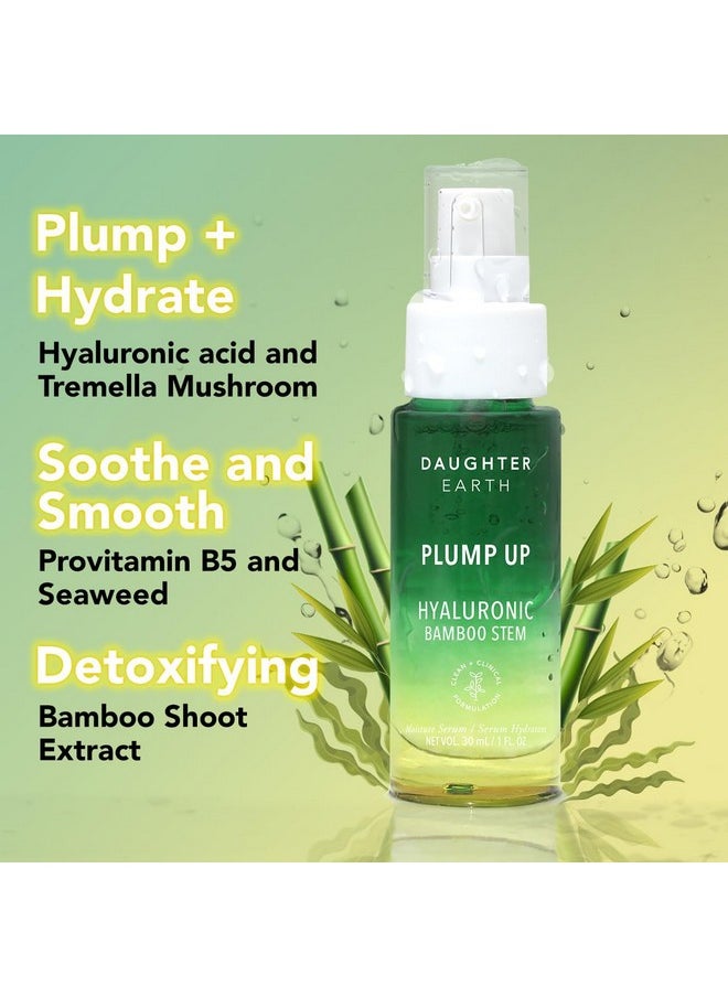 Hyaluronic Acid Serum For Face | Plump Up Enriched With Multi-Molecular Hyaluronic Acid, Tremella Mushroom, Bamboo Shoots, Seaweed & Provitamin B5 | Get Hydrated & Youthful Skin - 30Ml