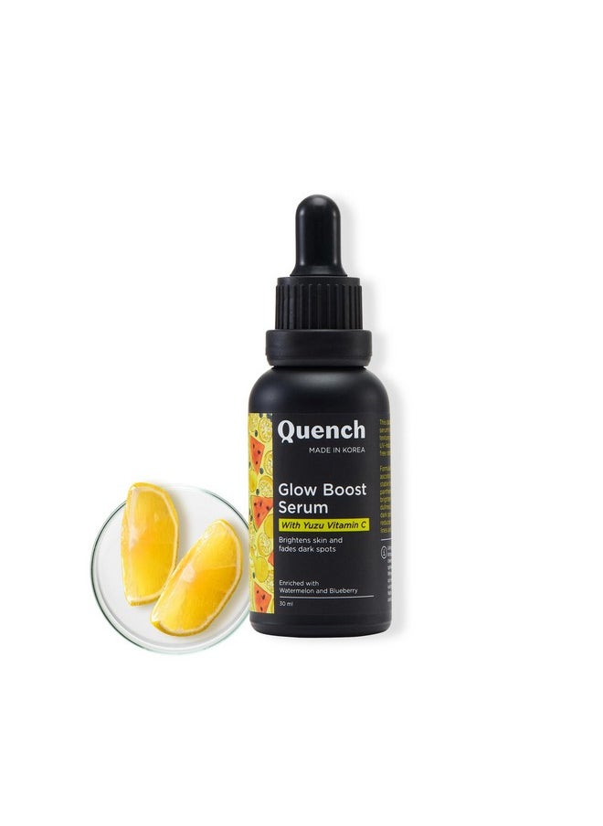 Quench Vitamin C Glow Boost Face Serum With 5% Ethyl Ascorbic Acid | Brightening Serum For Dark Spots & Uneven Skin Tone | Highly Stable & Non Irritating | Made In Korea (30Ml)