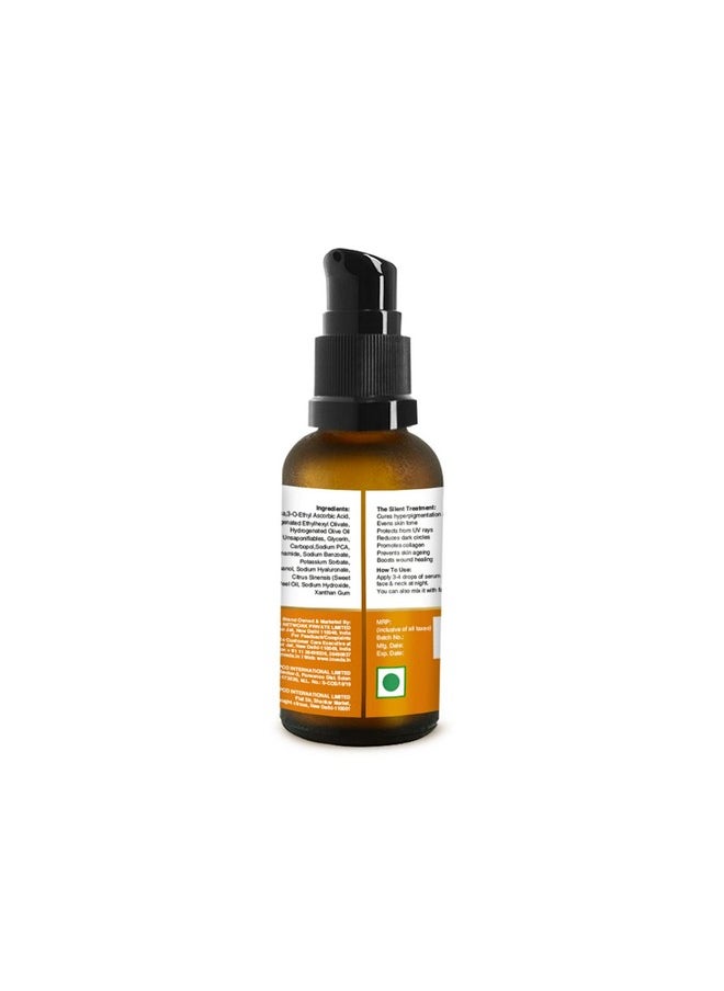 Concentrated Vitamin C Serum 20%, Removes Dark Spots, Gives Even Tone, Bright & Tight Skin With Orange Peel Oil For Hydrated Youthful Glow, 30Ml