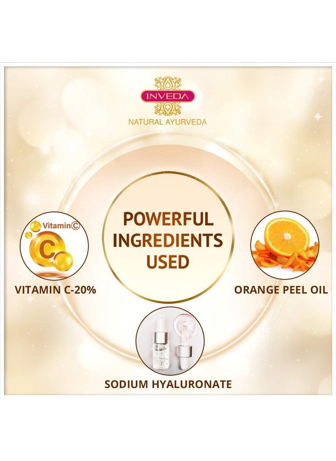 Concentrated Vitamin C Serum 20%, Removes Dark Spots, Gives Even Tone, Bright & Tight Skin With Orange Peel Oil For Hydrated Youthful Glow, 30Ml