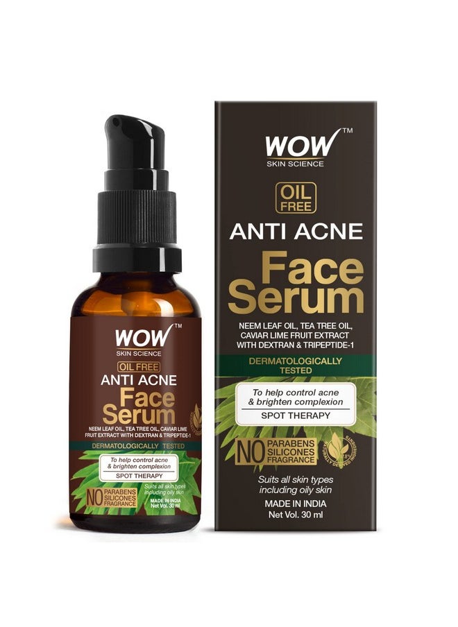 Anti Acne Face Serum | Natural Neem Leaf & Tea Tree Oil | Reduce Spots, Skin Repair, Pimple Free, Bright Skin | No Parabens | Face Serum For Women & Men | 30 Ml
