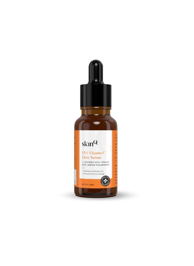 15% Vit C Face Serum For Glowing & Brightening Skin (20 Ml) | Helps Reduce Pigmentation, Patches, Dark Spots & Tan | Glow Serum For Men & Women With All Skin Types | Lightweight & Non-Drying