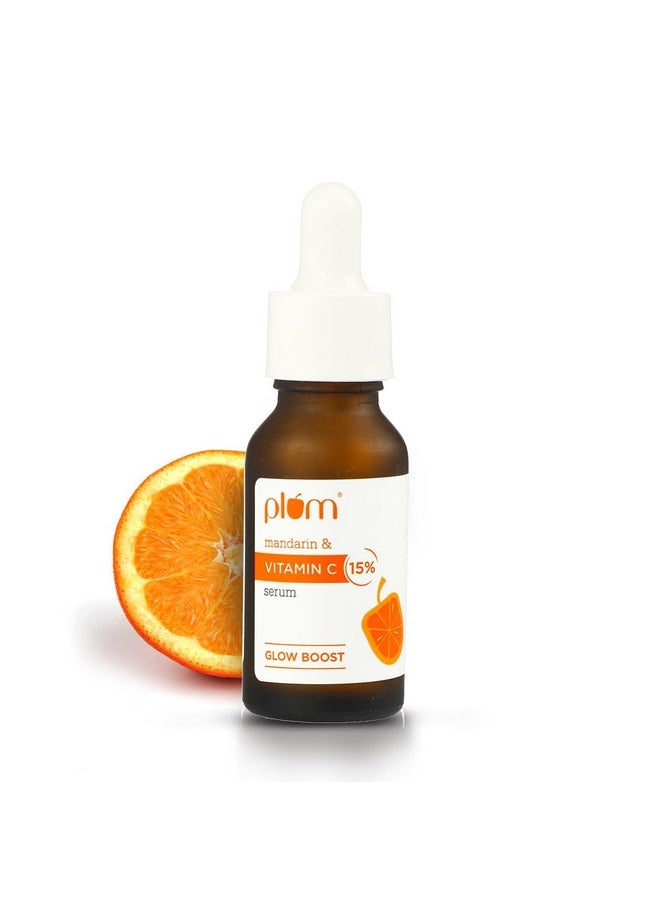 15% Vitamin C Face Serum For Glowing Skin | Non Irritating Formula | For Dull Skin | With Mandarin | Beginner Friendly, For All Skin Types | Men & Women L 100% Vegan | 20 Ml