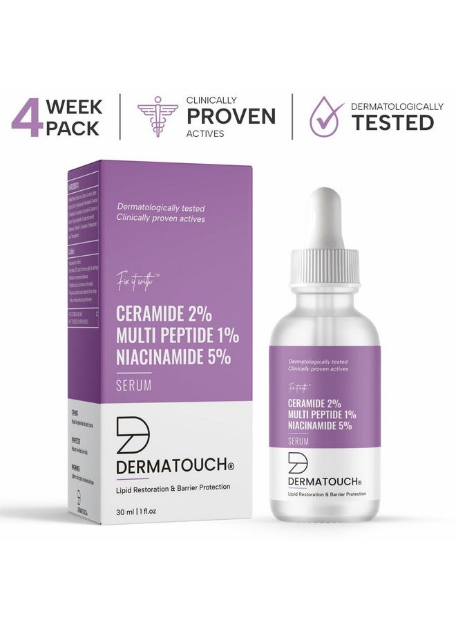 Ceramide 2% Multi Peptide 1% Niacinamide 5% Serum | For Lipid Restoration & Barrier Protection | Anti-Aging Formula | Specially For Dry Skin | For Both Men & Women | 30Ml