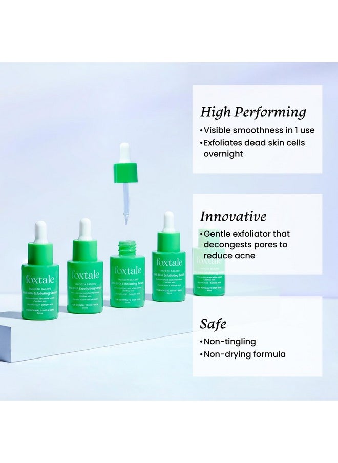 2% Salicylic Acid Aha Bha Exfoliating Serum With Niacinamide, Fights Acne, Reduces Blackheads & Whiteheads, Reduces Excess Oil & Bumpy Texture, For Oily, Acne Prone Skin, Men & Women, 30 Ml