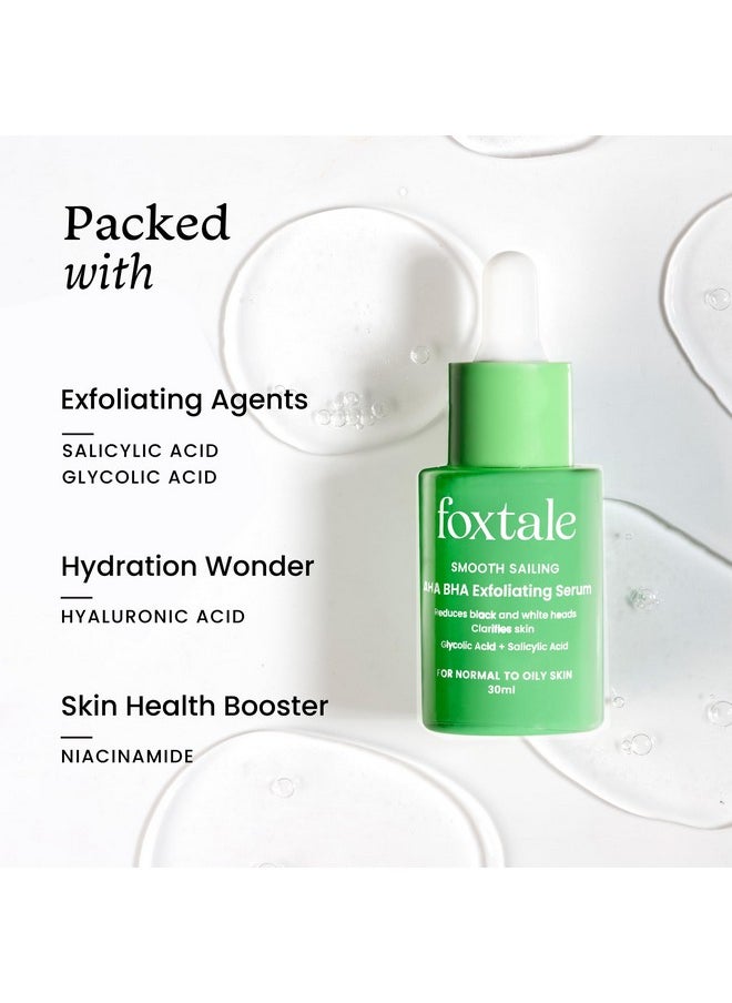 2% Salicylic Acid Aha Bha Exfoliating Serum With Niacinamide, Fights Acne, Reduces Blackheads & Whiteheads, Reduces Excess Oil & Bumpy Texture, For Oily, Acne Prone Skin, Men & Women, 30 Ml