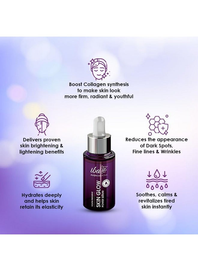 Advanced Activs Youth Preserve Skin Glow Power Serum 30Ml With Vitamin C Serum For Glowing Skin (15% Vitamin C Extracts) | Fades Dark Spots | For Uneven & Dull Skin | Quick Absorbing