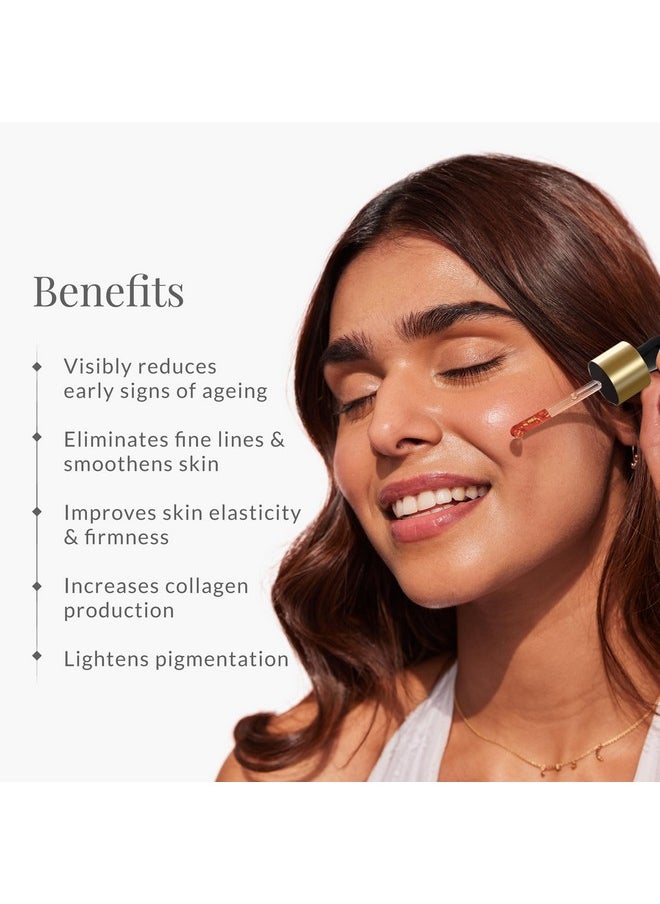 Soundarya 24K-Gold Face Massage Serum | Reduces Early Signs Of Aging, Lightens Pigmentation & Dark Spots | Ayurvedic Anti Ageing Face Serum | Enriched With Yashada Bhasma