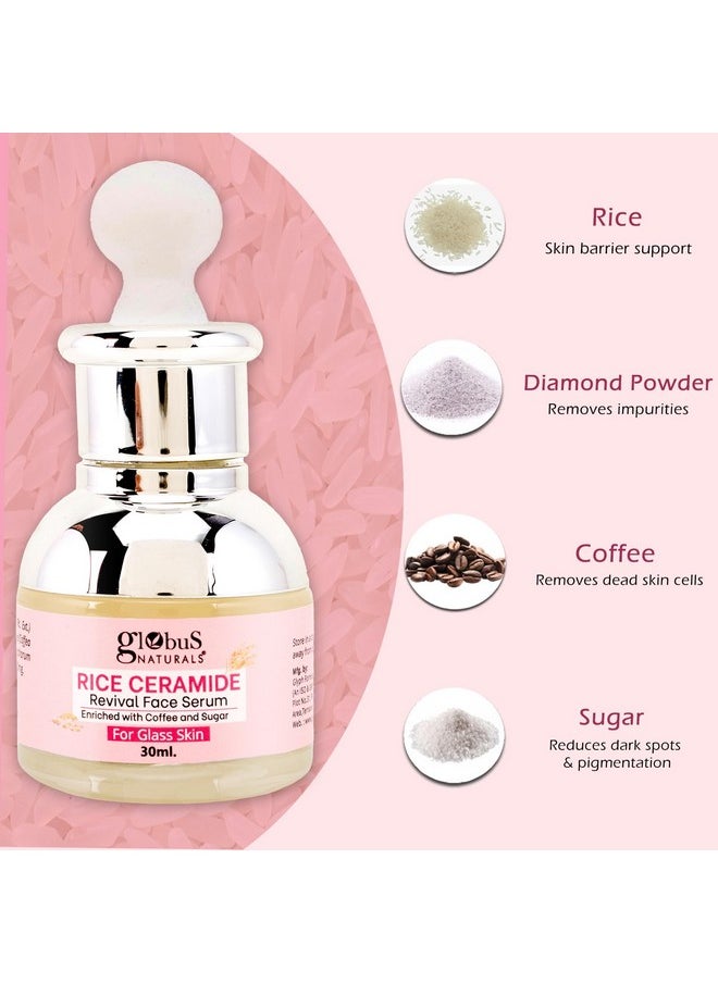 Ceramide Glow Rice Radiance Combo For Korean Glass Skin, Set Of 2 - Face Serum, Face Toner