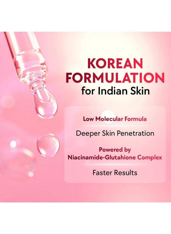 Outshine - Korean Brightening Face Serum | Made In Korea | 5 Powerful Actives - Niacinamide, Glutathione, Vitamin C | For Pigmentation, Dark Spots & Acne Marks | For All Skin Types