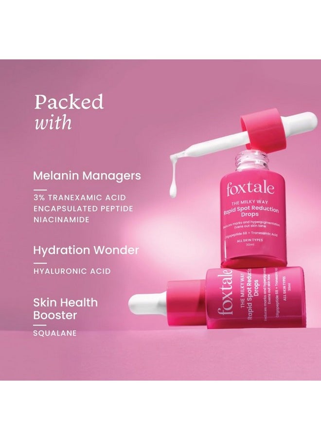 (Pack Of 2) 3% Tranexamic Acid&Peptide Serum For Pigmentation|Reduces Marks&Hyperpigmentation|Fades Dark Spots|Brightens And Evens Out Skin Tone|All Skin Types|Men And Women - 30 Ml