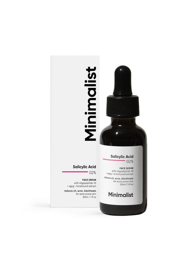 Anti-Acne 2% Salicylic Acid Face Serum For All Skin Types | Reduces Blackheads,Oiliness, Excess Oil & Bumpy Texture | Bha Based Exfoliant | 30 Ml