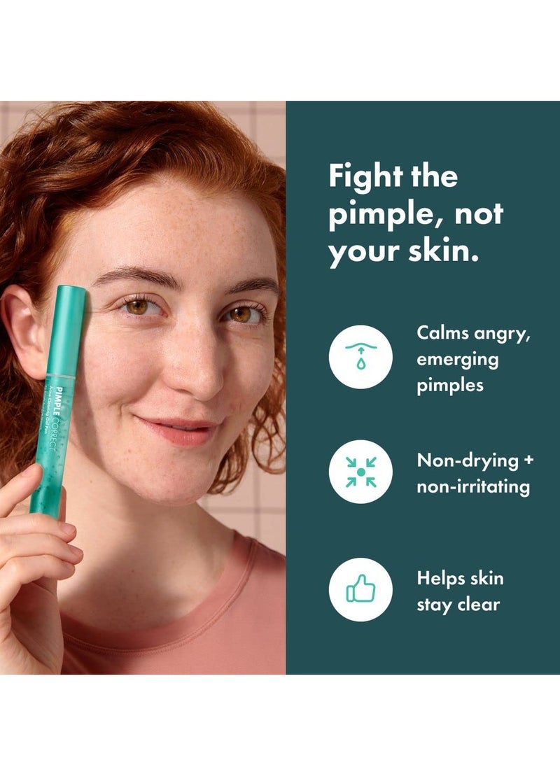 Hero Cosmetics Pimple Correct Acne Clearing Gel Pen - Maximum Strength 2% Salicylic Acid, Non-Drying Formula for Early Stage and Emerging Pimples (1 Count)