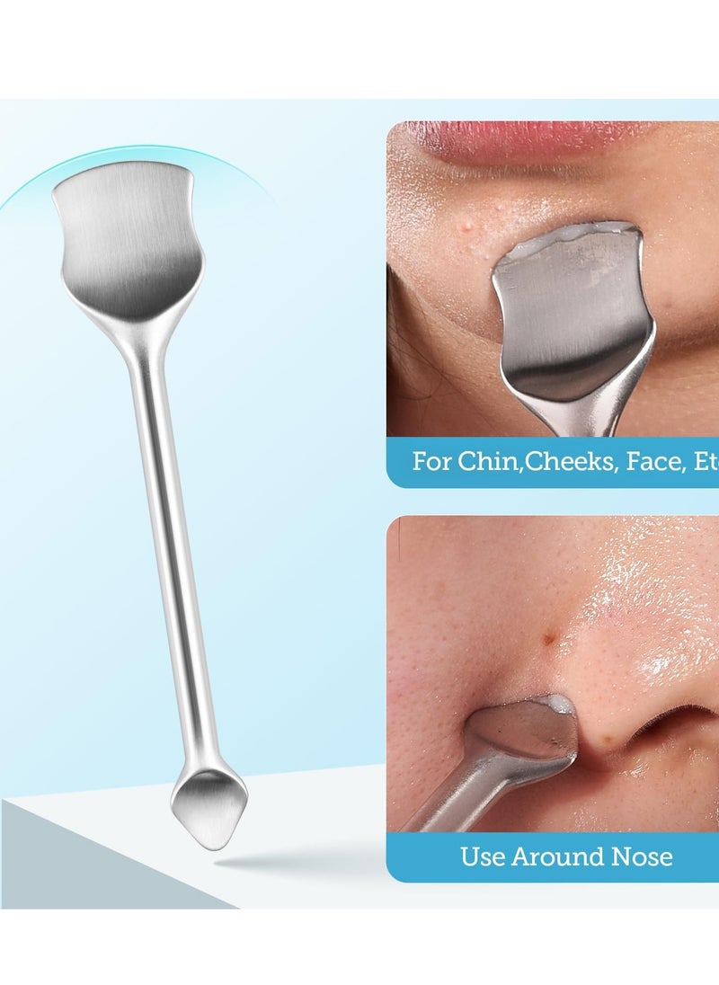 LitBear Pore Prep Tool, Blackhead Remover Pimple Popper Tool Kit, Stainless Steel Blackhead Extractions Tool for Acne, Whitehead Popping, Blemish, Comedone