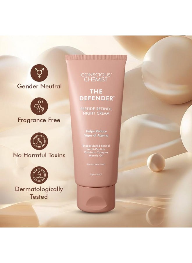 ® 0.5% Retinol Moisturizer Cream | 50G | Night Cream, Face Cream For Men & Women, Multi Peptide Anti Aging Cream, Reduces Fine Lines, Neck Lines & Wrinkles, All Skin Types
