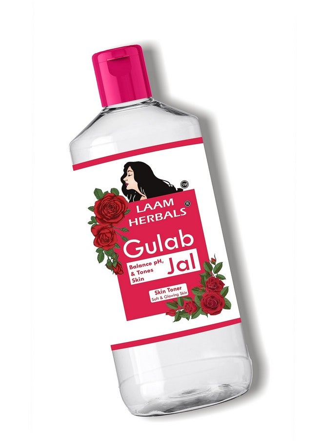 Herbals Rose Water | Steam Distilled | Pure & Natural | Free From Alcohol & Chemicals | Natural Skin Toner, Ph Balanced |Enriched With Arq-E-Gulabh | For Soft & Glowing Skin- 500 Ml