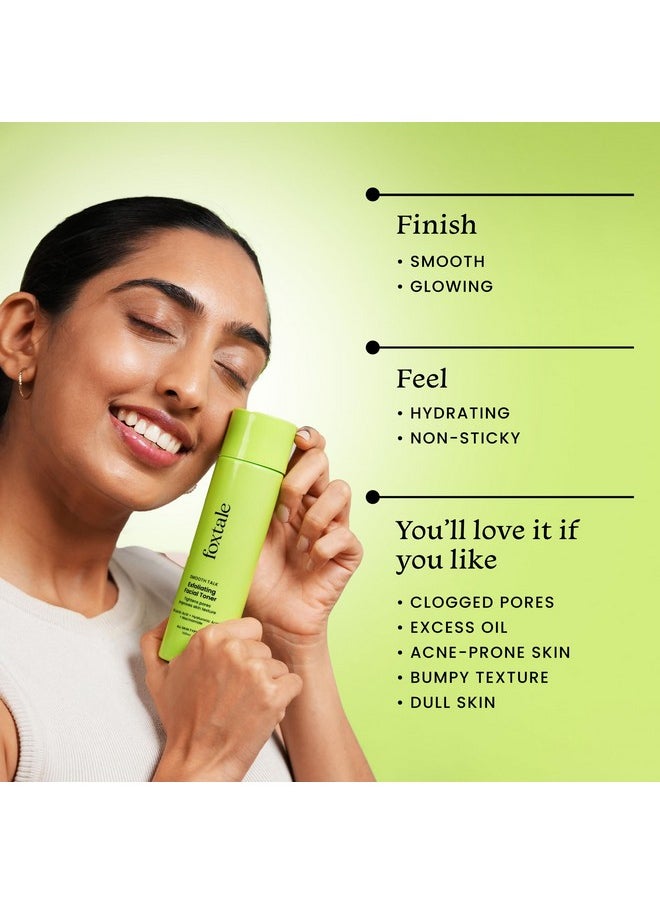 Exfoliating Face Toner With 5% Lactic Acid For Pore Tightening & Gentle Exfoliation, Alcohol Free Toner For Glowing Skin, For All Skin Types, Men & Women, 150 Ml