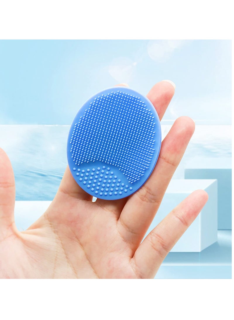 Face Scrubber, Facial Exfoliator, Face Scrub Brush, Soft Face Brush, Silicone Facial Cleansing Brush, Face Exfoliator Blackhead Acne Pore Cradle Cap Face Wash Brush for Deep Cleaning Skin Care 4 Pack