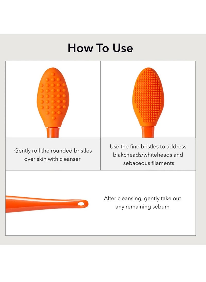 APRILSKIN Pore Cleansing Facial Silicone Brush | for Blackheads Removal & Face Scrubber | Gentle Exfoliation | Deep Pore Cleaning Massager | Pairs with Aprilskin's Carrotene Cleansing Balm