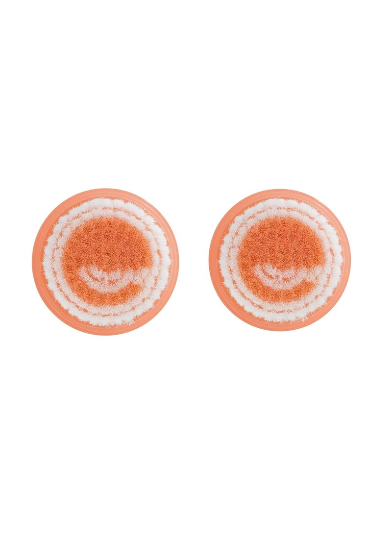 EcoTools Mini Facial Cleansing Brush, Infused with Citrus, Boosts Collagen, Safe for Sensitive Skin, Exfoliates & Clean Pores, Travel Sized, Ecofriendly, Vegan & Cruelty-Free, 2 Count