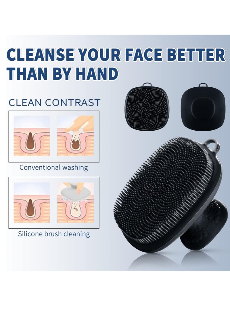 VWMYQ Face Scrubber, Silicone Face Scrubber for Men, Facial Cleansing Brush Silicone Face Wash Brush Manual Waterproof Cleansing Skin Care Face Brushes for Cleansing and Exfoliating