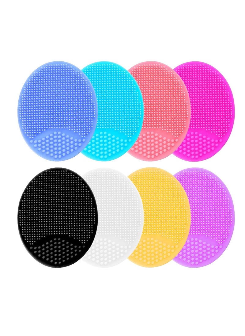 Face Scrubber, Silicone Face Scrubber, Soft Silicone Facial Cleansing Brush Face Exfoliator Blackhead Acne Pore Pad Cradle Cap Face Wash Brush for Deep Cleaning Skin Care 8 Pack
