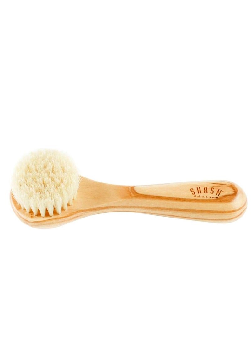 Since 1869 Hand Made in Germany - Sustainable Exfoliating Face Brush, Scrub Cleansing Brush, Exfoliates Skin to Help Reduce Flaking, Fine Lines, Supports Glowing Complexion Natural Boar Bristle