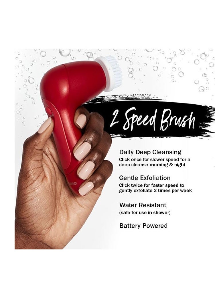 Olay Facial Cleansing Brush Regenerist, Face Exfoliator with 2 Brush Heads