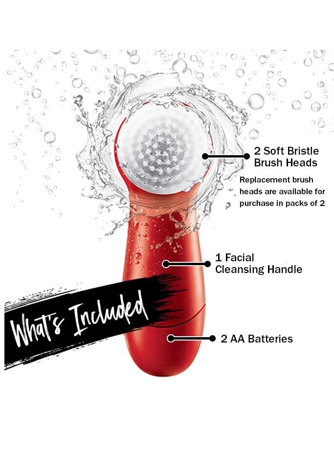 Olay Facial Cleansing Brush Regenerist, Face Exfoliator with 2 Brush Heads