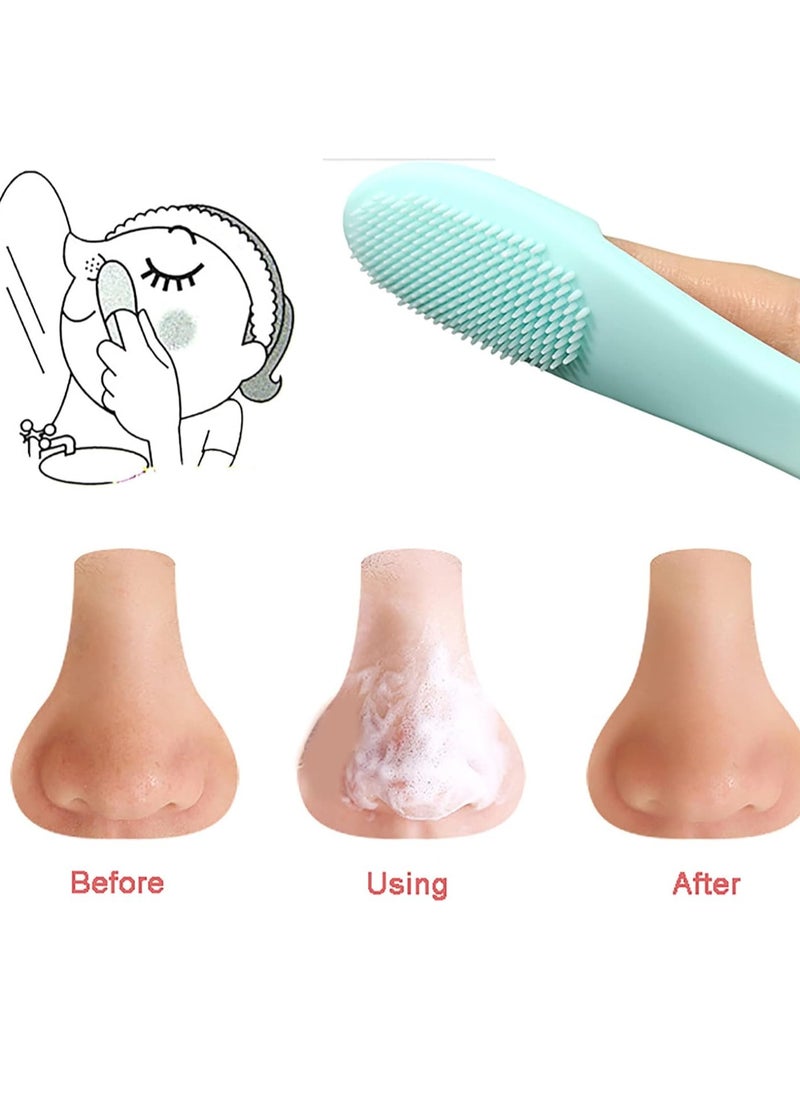 5-Pack Soft Silicone Manual Facial Cleansing Brushes, Face Scrubber Cleanser Brush for Gently and Effectively Cleaning, Removing Blackheads and Massaging