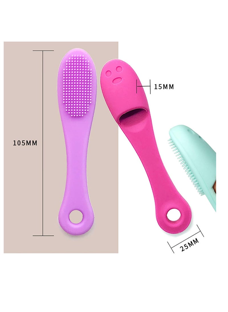 5-Pack Soft Silicone Manual Facial Cleansing Brushes, Face Scrubber Cleanser Brush for Gently and Effectively Cleaning, Removing Blackheads and Massaging